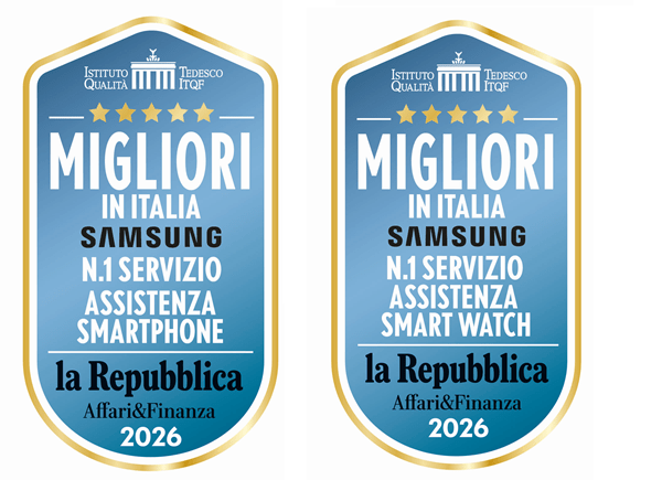 Campioni del servizio 26 HHP rete samsung migliori in italia n.1 servizio assistenza smartphone e smart watch la repubblica affari finanza 2026