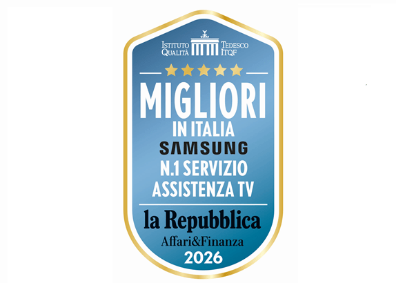 Campioni del servizio 26 TV rete samsung n.1 italia servizio assistenza Televisori la repubblica affari finanza 2026